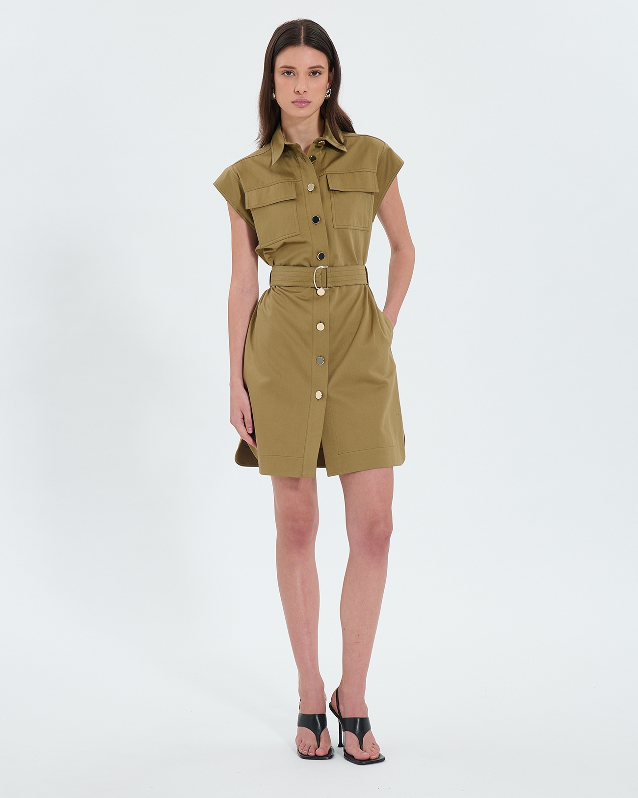 Robe Rosen Robe chemise kaki ZAPA