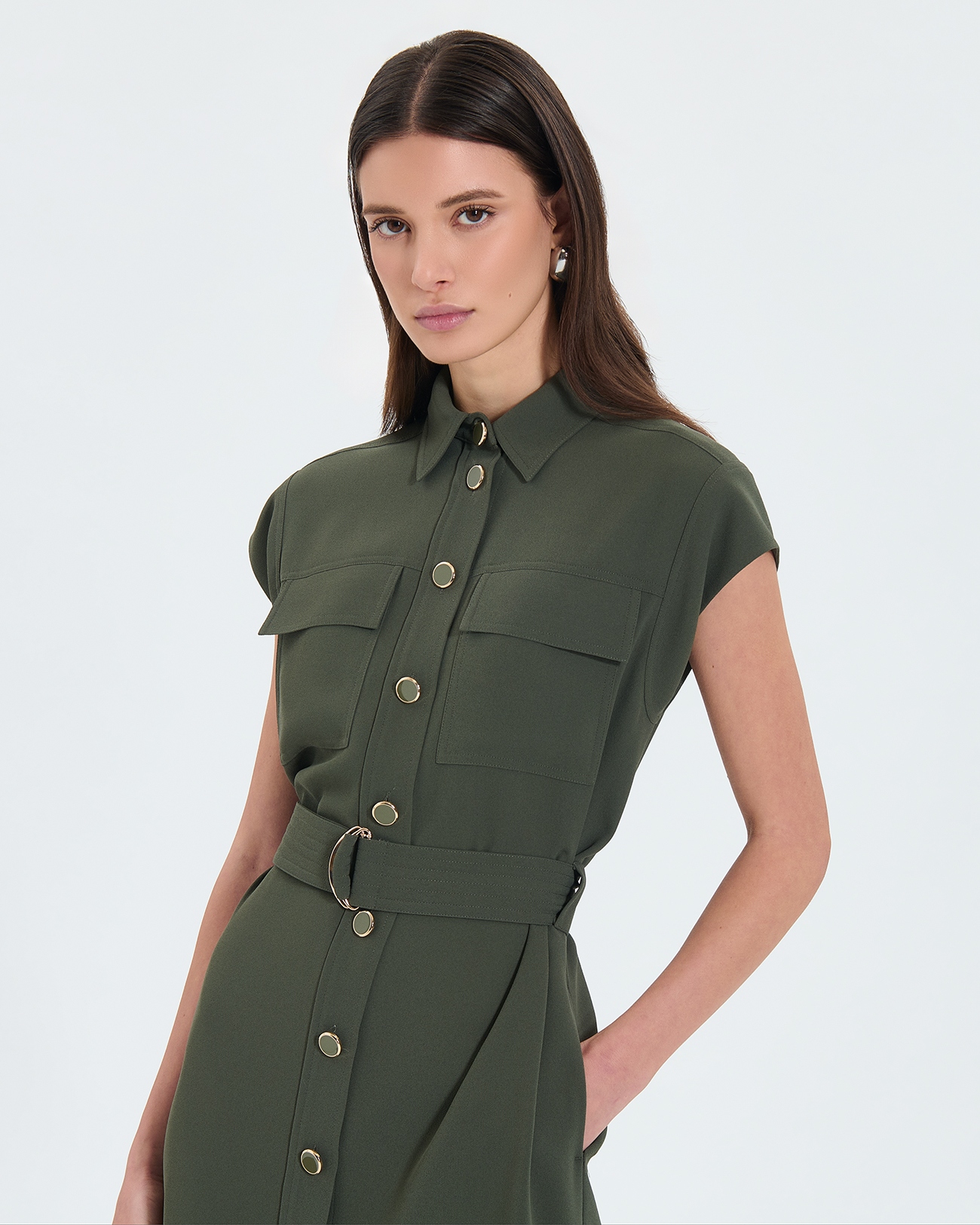 Robe Rosen Robe chemise army ZAPA