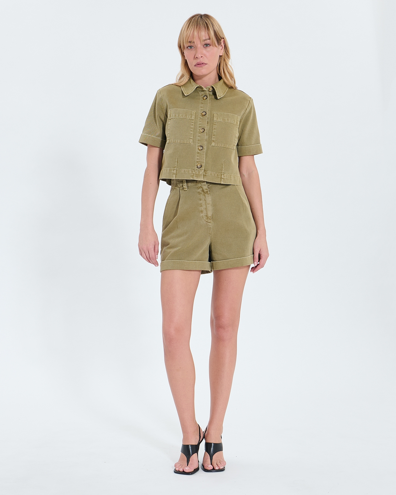 Short Savanna Short en jean kaki ZAPA