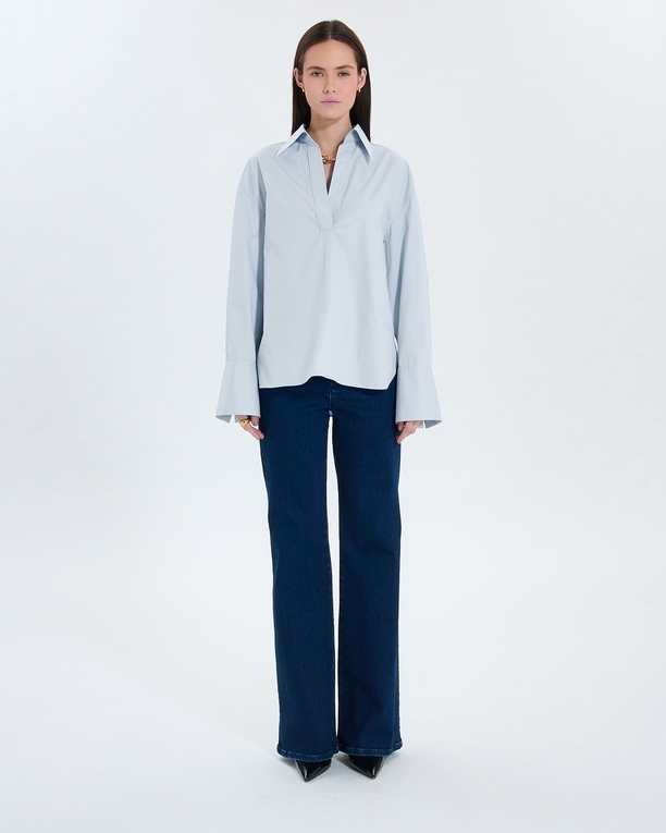 Chemise Caprice Chemise en popeline bleu ciel ZAPA