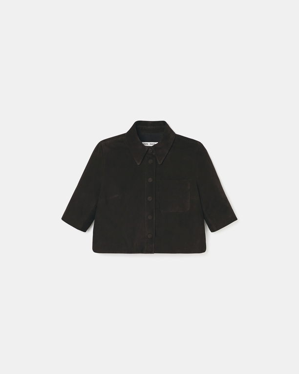 Chemise Celina Chemise courte chocolat ZAPA