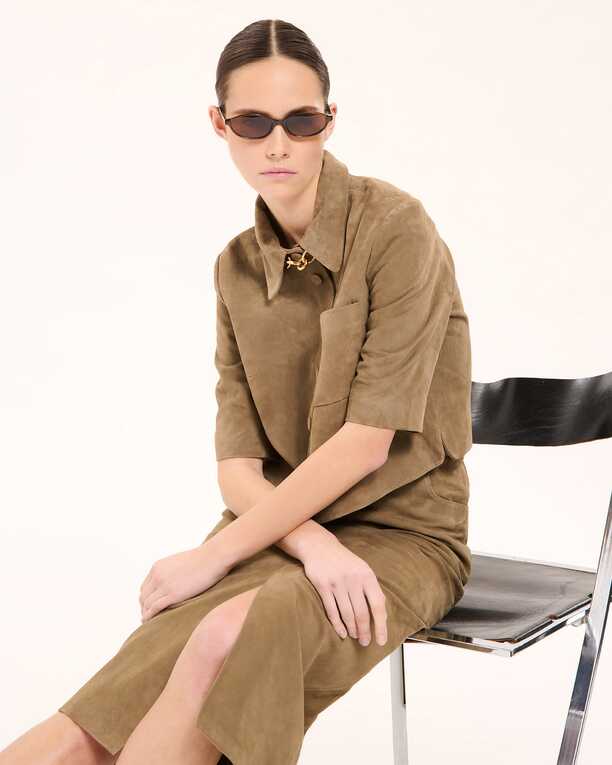 Chemise Celina Chemise courte kaki ZAPA