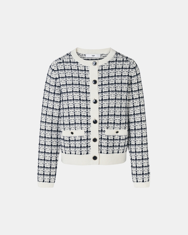 Gilet Gates Gilet façon tweed bicolore nocturne écru ZAPA