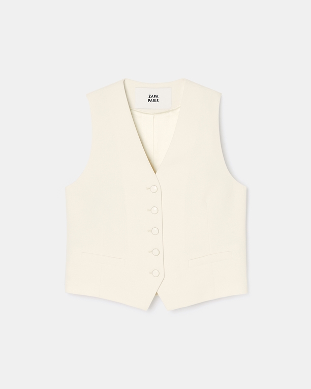 Gilet Gianno Gilet sans manches écru ZAPA