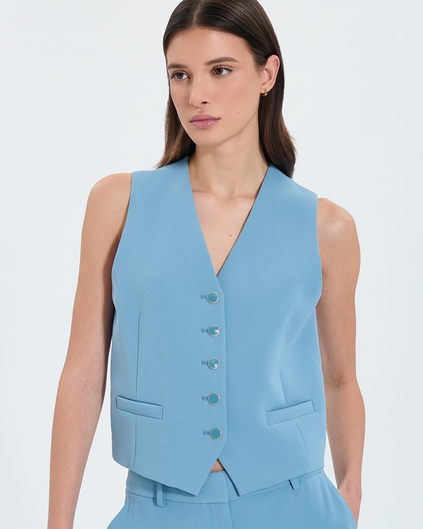 Gilet Gianno Gilet sans manches bleu ZAPA