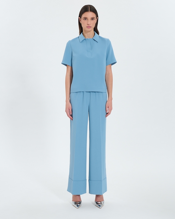 Top Tendresse Top chemise fluide bleu ZAPA
