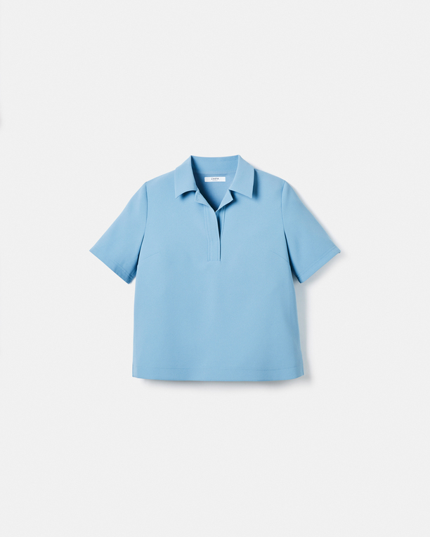 Top Tendresse Top chemise fluide bleu ZAPA