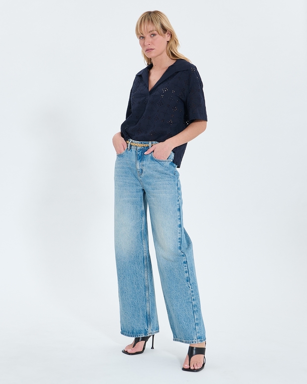 Top Teyma Top ample en broderie anglaise nocturne ZAPA