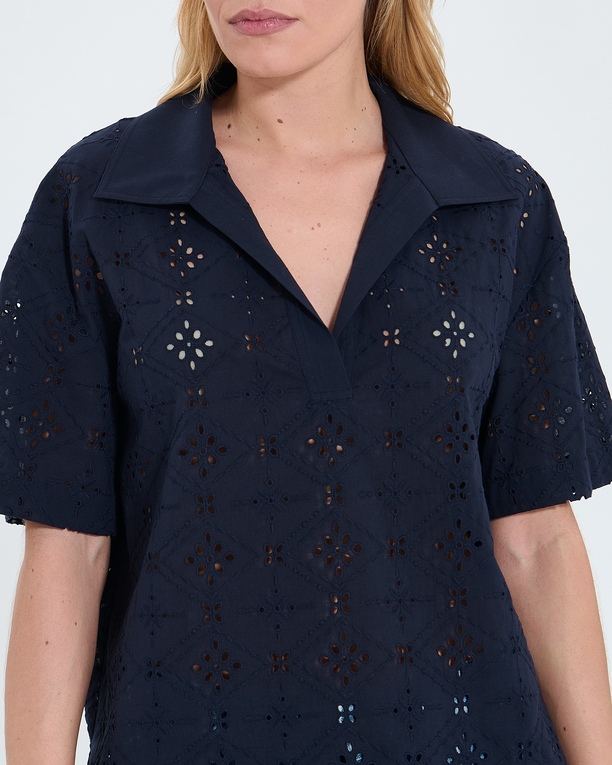 Top Teyma Top ample en broderie anglaise nocturne ZAPA