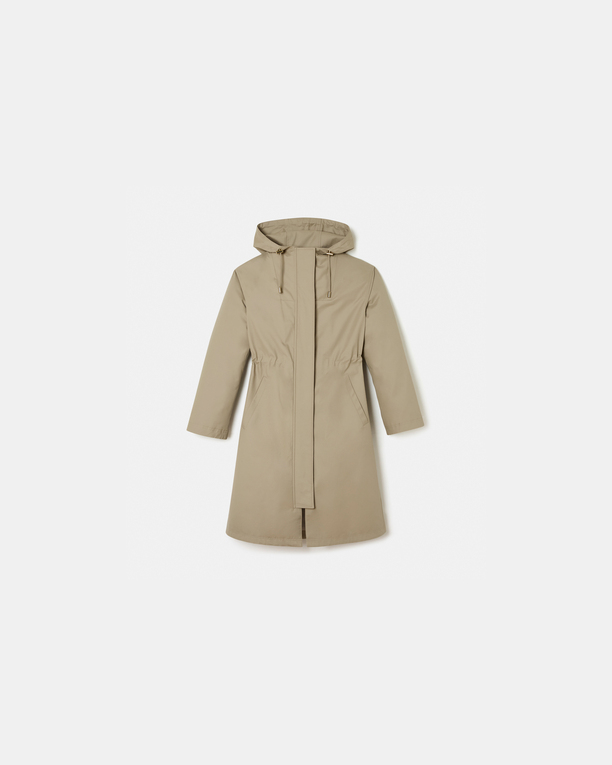 Manteau Texas Trench long en coton beige ZAPA