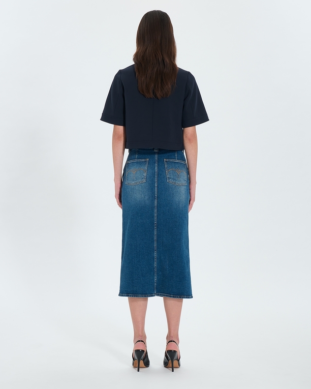 Jupe Jude Jupe longue en jean dirty light blue ZAPA