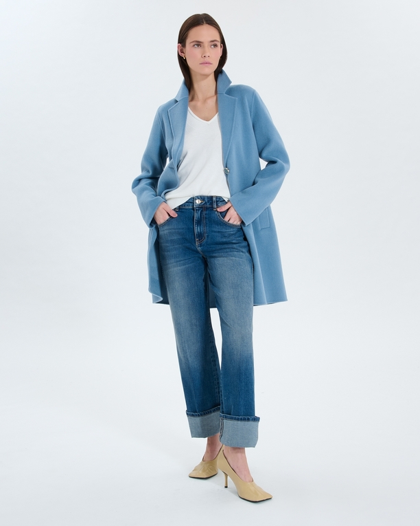 Manteau Matila Manteau mi-long bleu ZAPA