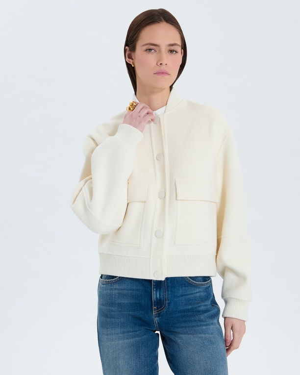 Manteau Maevan Manteau court double face écru ZAPA