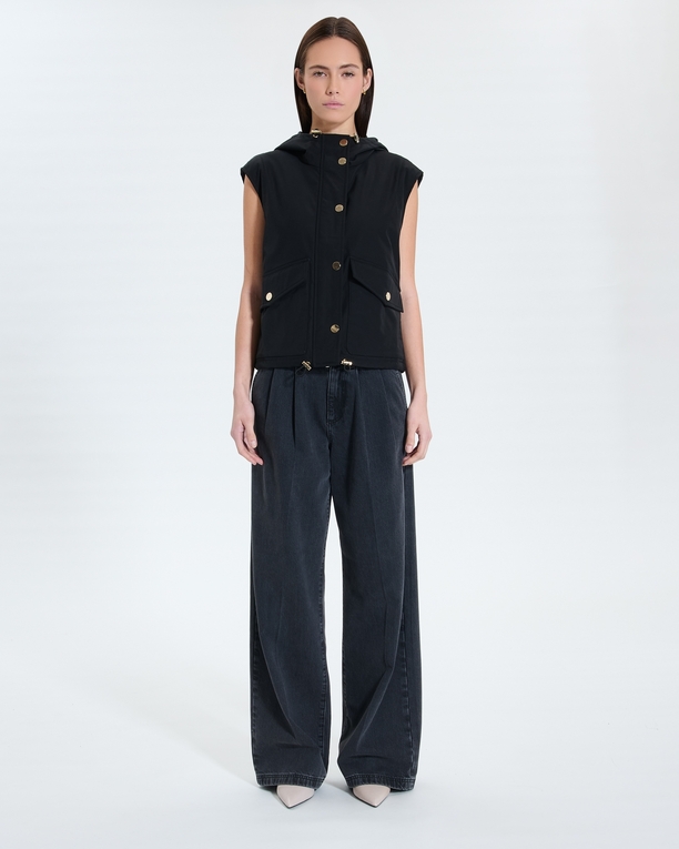 Manteau Maeli Manteau sans manches noir ZAPA