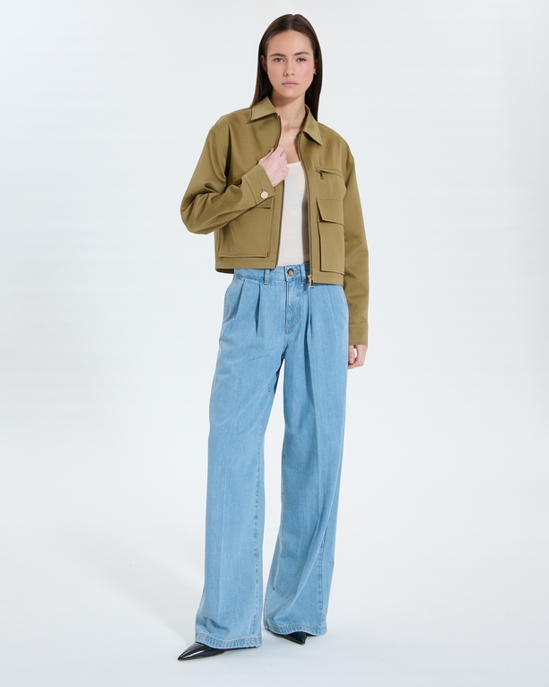 Veste Maloa Manteau court kaki ZAPA