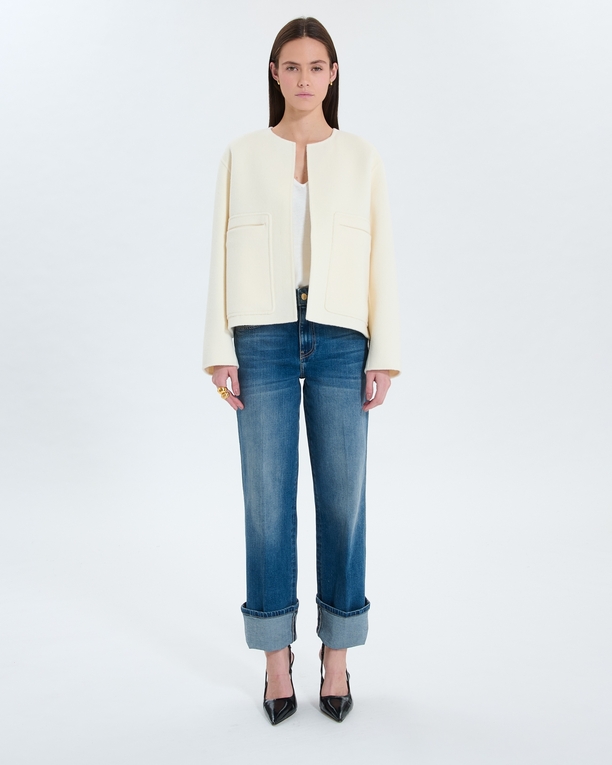 Manteau Maloe Manteau court double face écru ZAPA