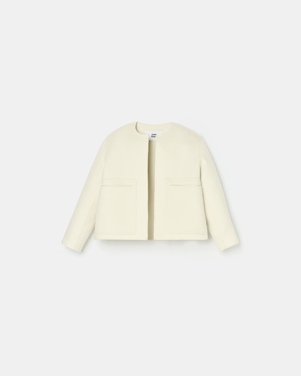 Manteau Maloe Manteau court double face écru ZAPA