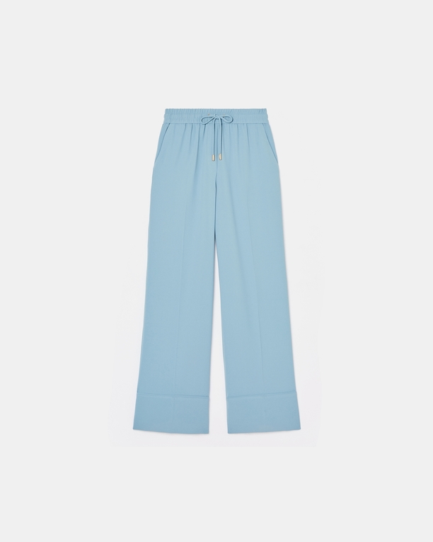 Pantalon Poesie Pantalon fluide bleu hortensia ZAPA