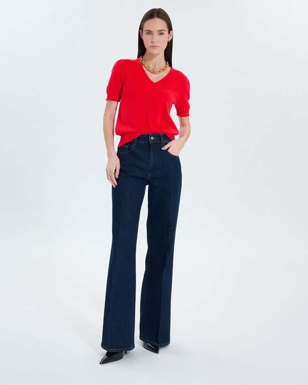 Pull Narvi Pull manches courtes rouge ZAPA