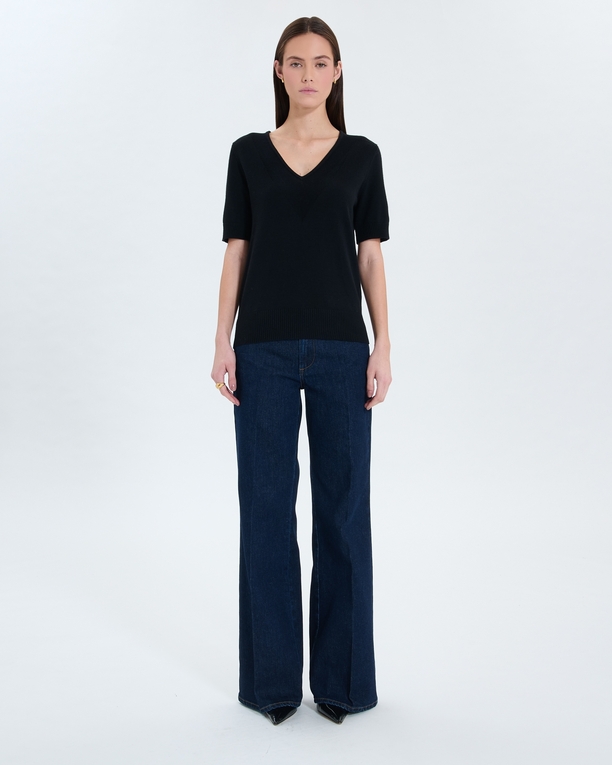 Pull Narvi Pull manches courtes noir ZAPA