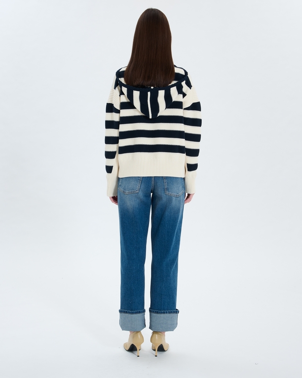 Pull Nada Pull à capuche bicolore ZAPA