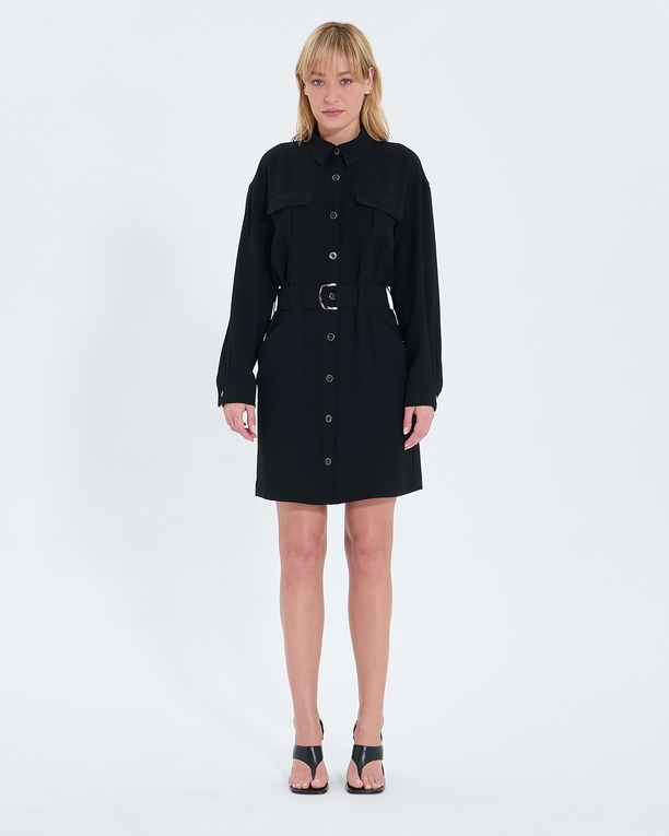 Robe Ropa Robe saharienne noire ZAPA