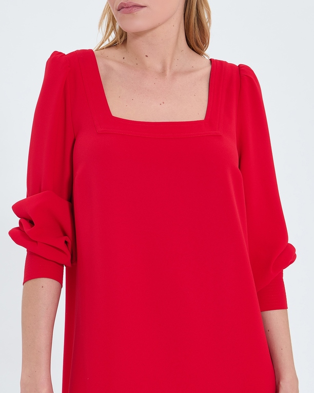 Robe Rina Robe courte en crêpe rouge ZAPA