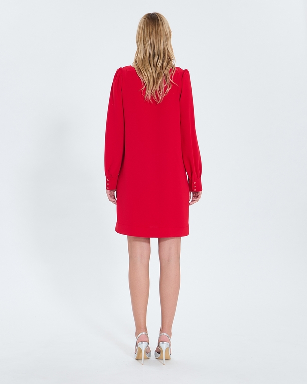 Robe Rina Robe courte en crêpe rouge ZAPA