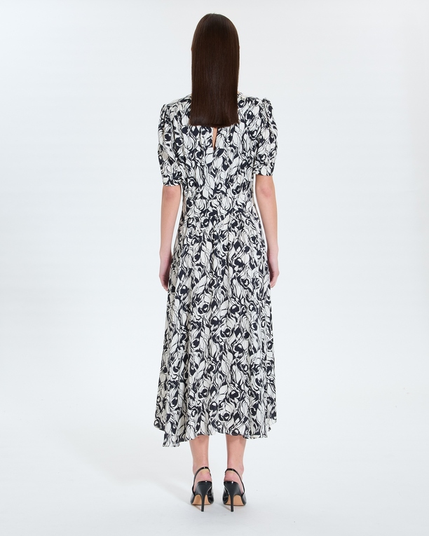 Robe Rafinita Robe longue évasée à imprimé floral ZAPA