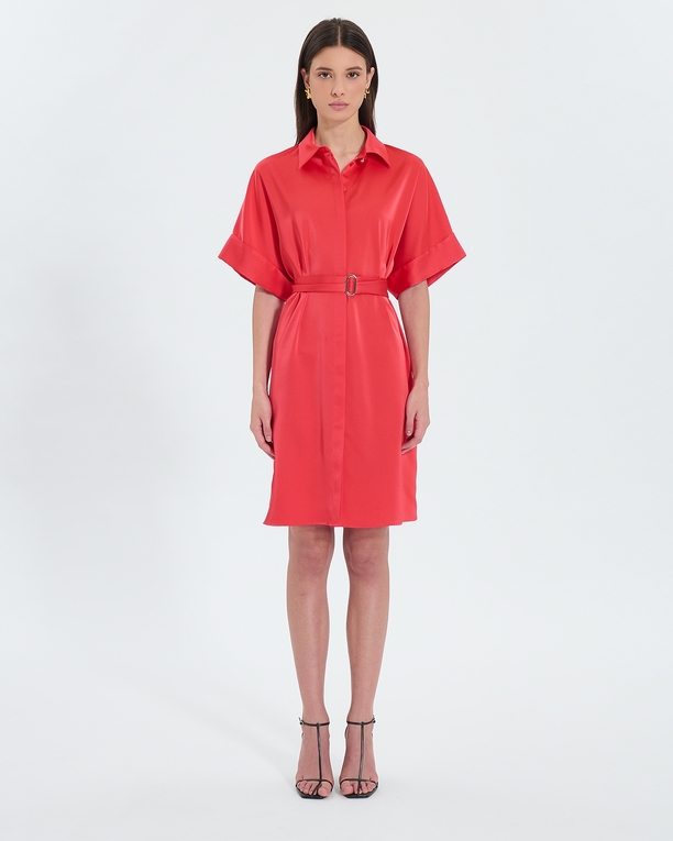 Robe Romille Robe chemise satinée corail ZAPA