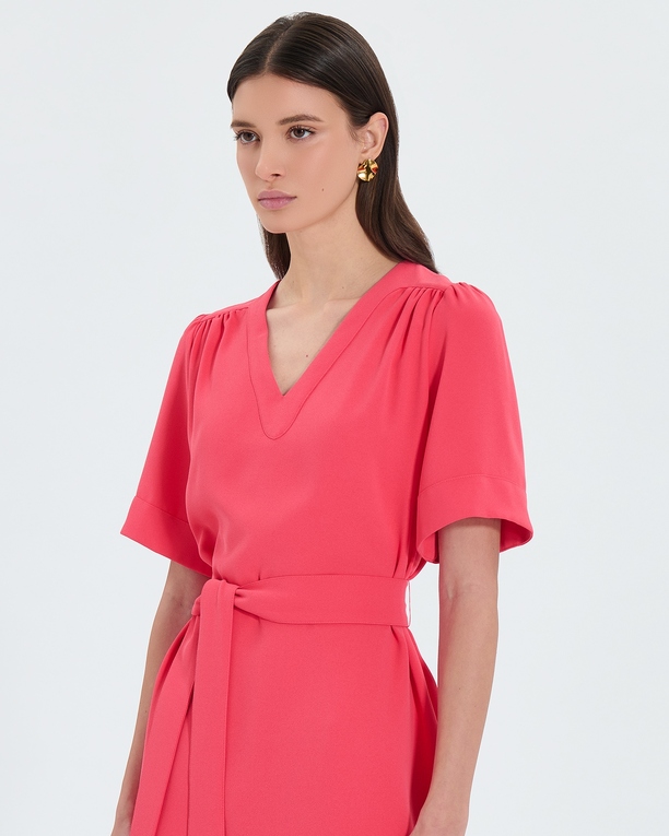 Robe Retie Robe droite cintrée corail ZAPA