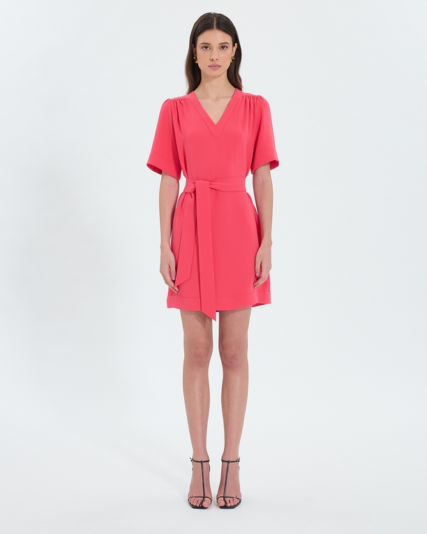 Robe Retie Robe droite cintrée corail ZAPA