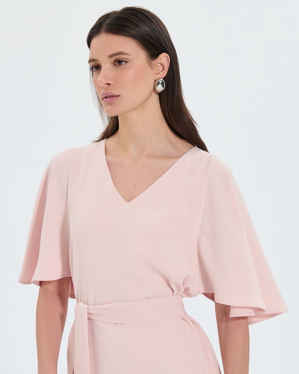 Robe Rubilinda Robe courte en crêpe nude ZAPA