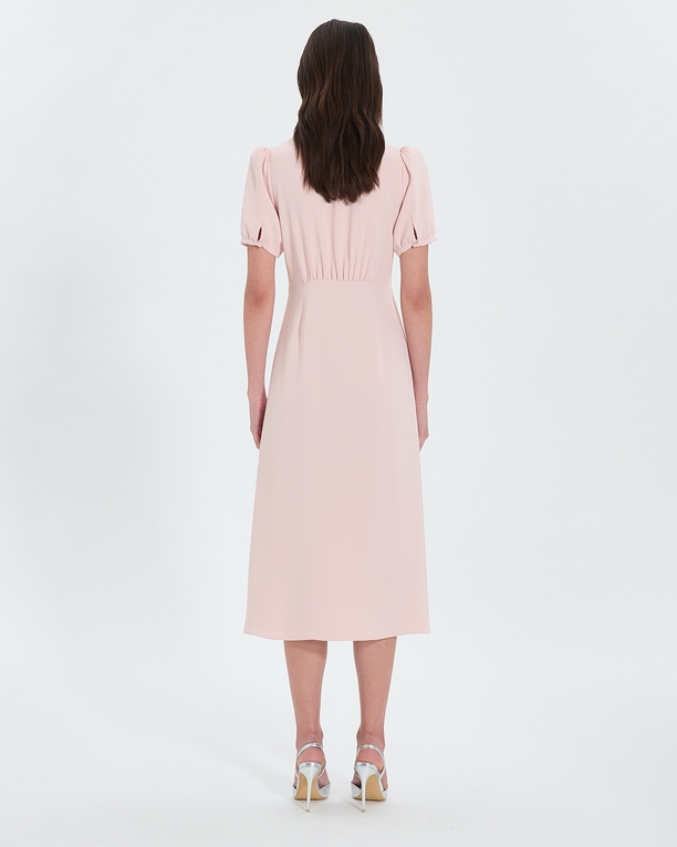 Robe Romarine Robe midi en crêpe nude ZAPA