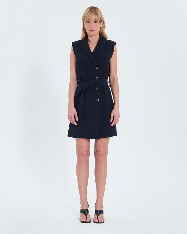 Robe Ramille Robe portefeuille en crêpe nocturne ZAPA