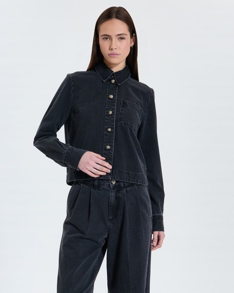 Chemise coline chemise en jean noire zapa