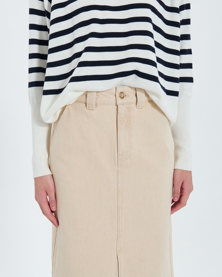 Jupe jude jupe longue en jean beige zapa