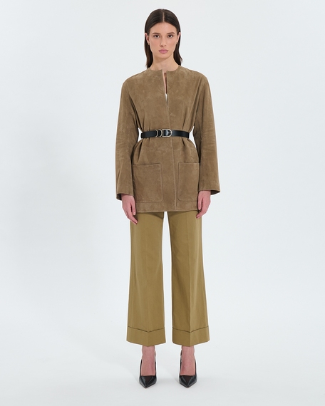 Manteau manoa manteau mi-long kaki zapa