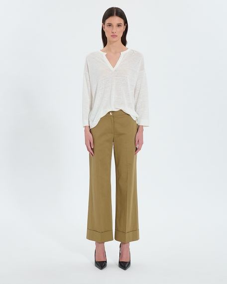 Pantalon parly pantalon fluide kaki zapa