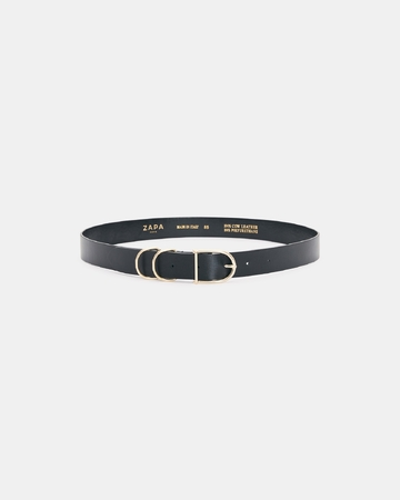 Ceinture Clelia Ceinture lisse noir ZAPA