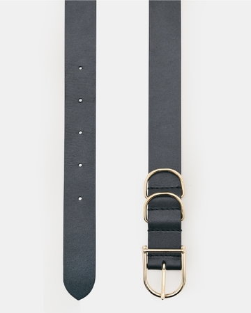 Ceinture Clelia Ceinture lisse noir ZAPA