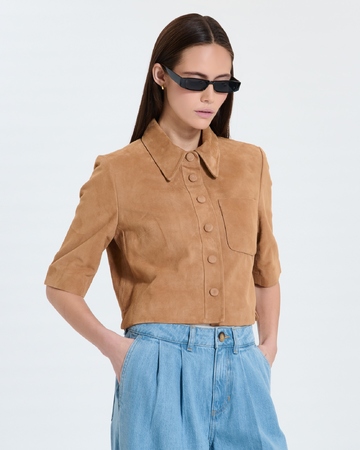 Chemise Celina Chemise courte beige ZAPA