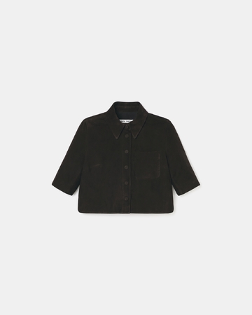 Chemise Celina Chemise courte chocolat ZAPA