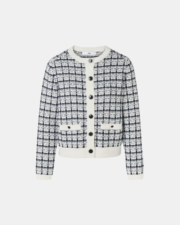 Gilet Gates Gilet fa&ccedil;on tweed bicolore nocturne &eacute;cru ZAPA