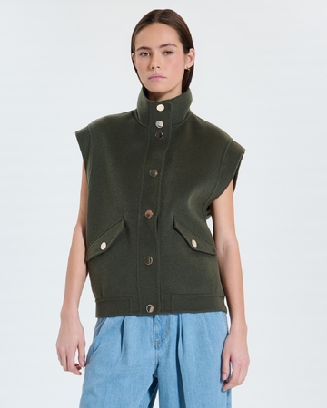 Veste Guo Veste sans manches kaki ZAPA