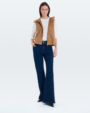 Gilet Gelia Gilet en su&egrave;de beige ZAPA