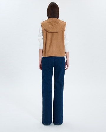 Gilet Gelia Gilet en su&egrave;de beige ZAPA
