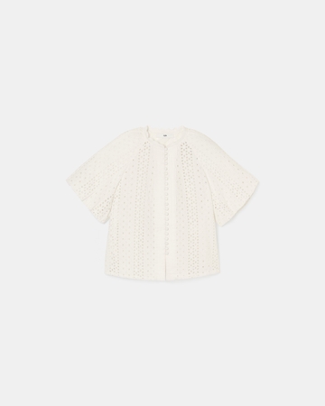 Chemise Bamako Chemisier en broderie anglaise écru ZAPA