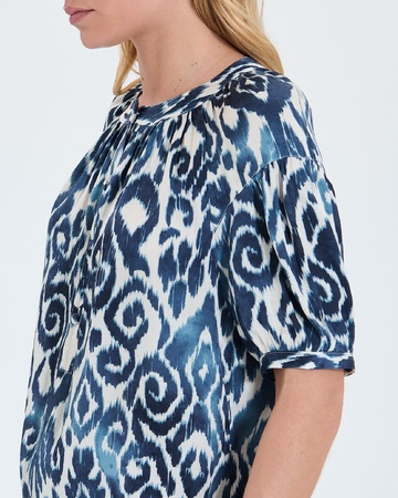 Chemise Tiphaine Chemise fluide &agrave; imprim&eacute; Summer wave ZAPA