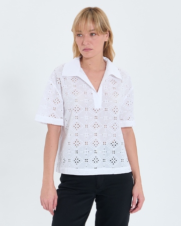 Top Teyma Top ample en broderie anglaise écrue ZAPA